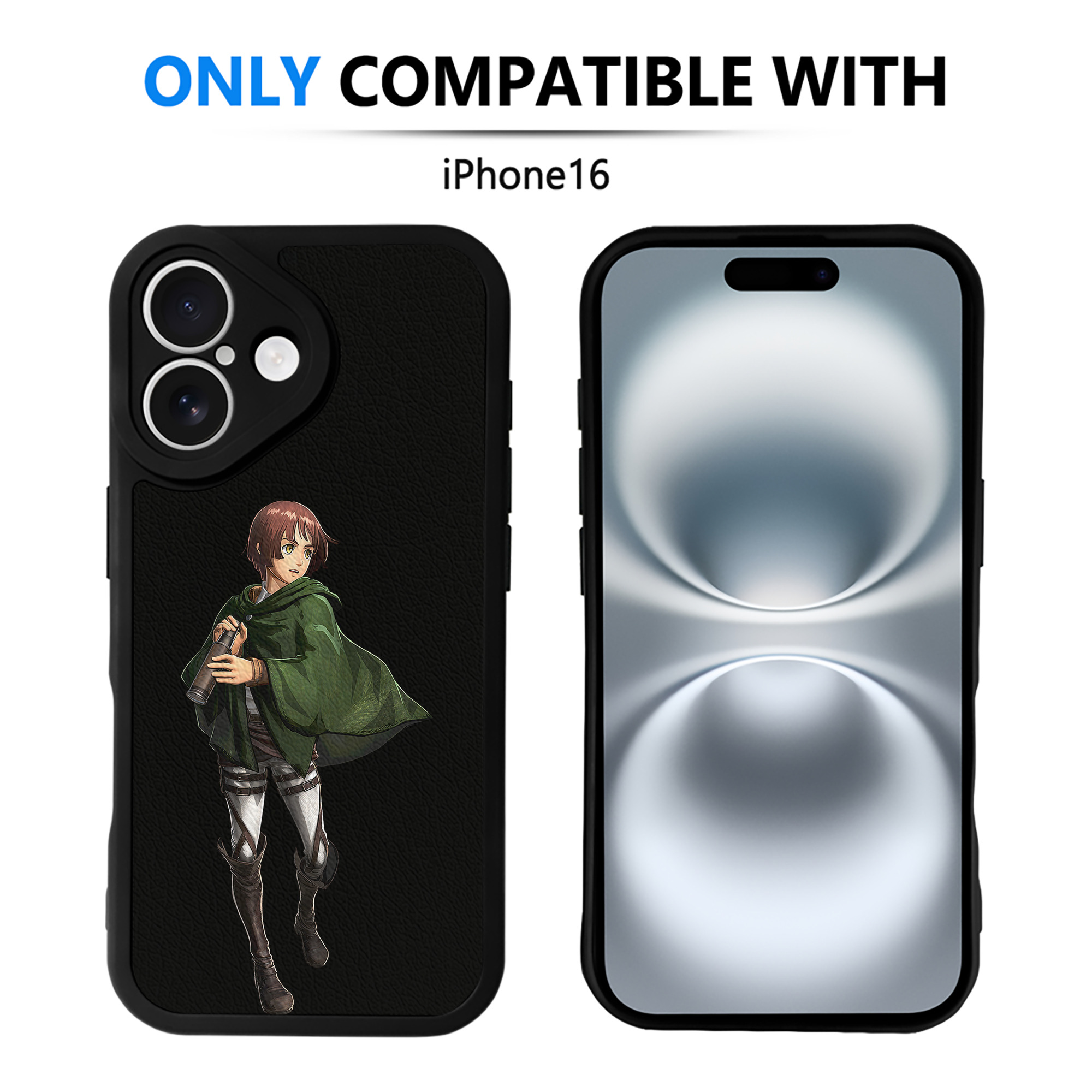 （画像用） 進撃の巨人 Attack on Titan 【iPhone 16シリーズ対応】シリコンスマホケース（レザー調） 材質：シリコン